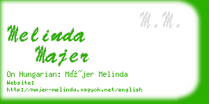 melinda majer business card